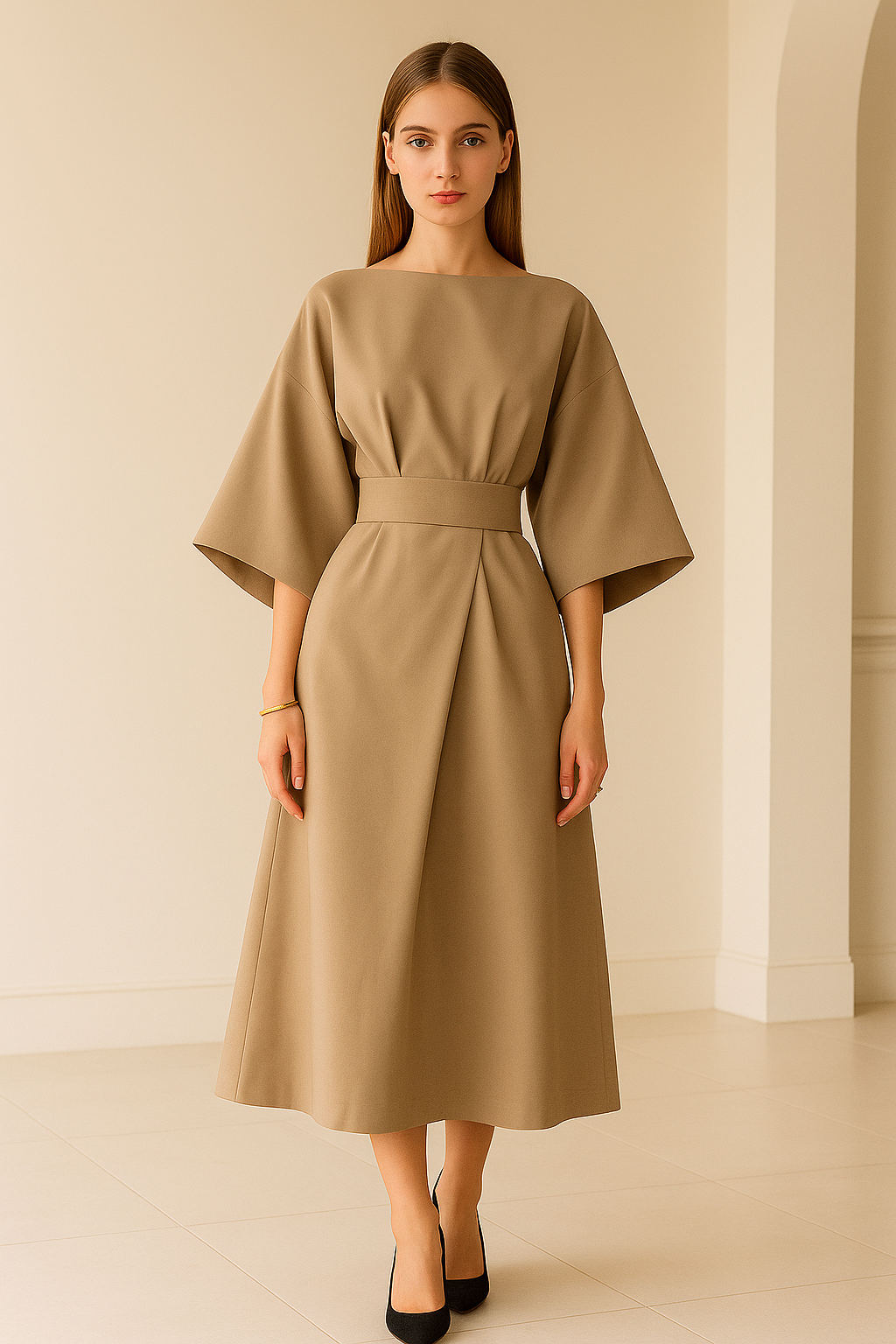 Noir Luxe Kimono Dress