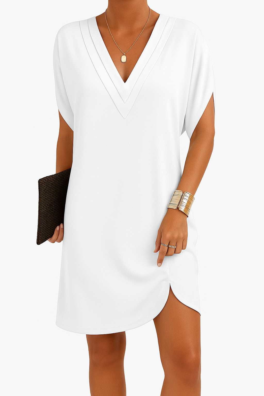 Pique shirt dress