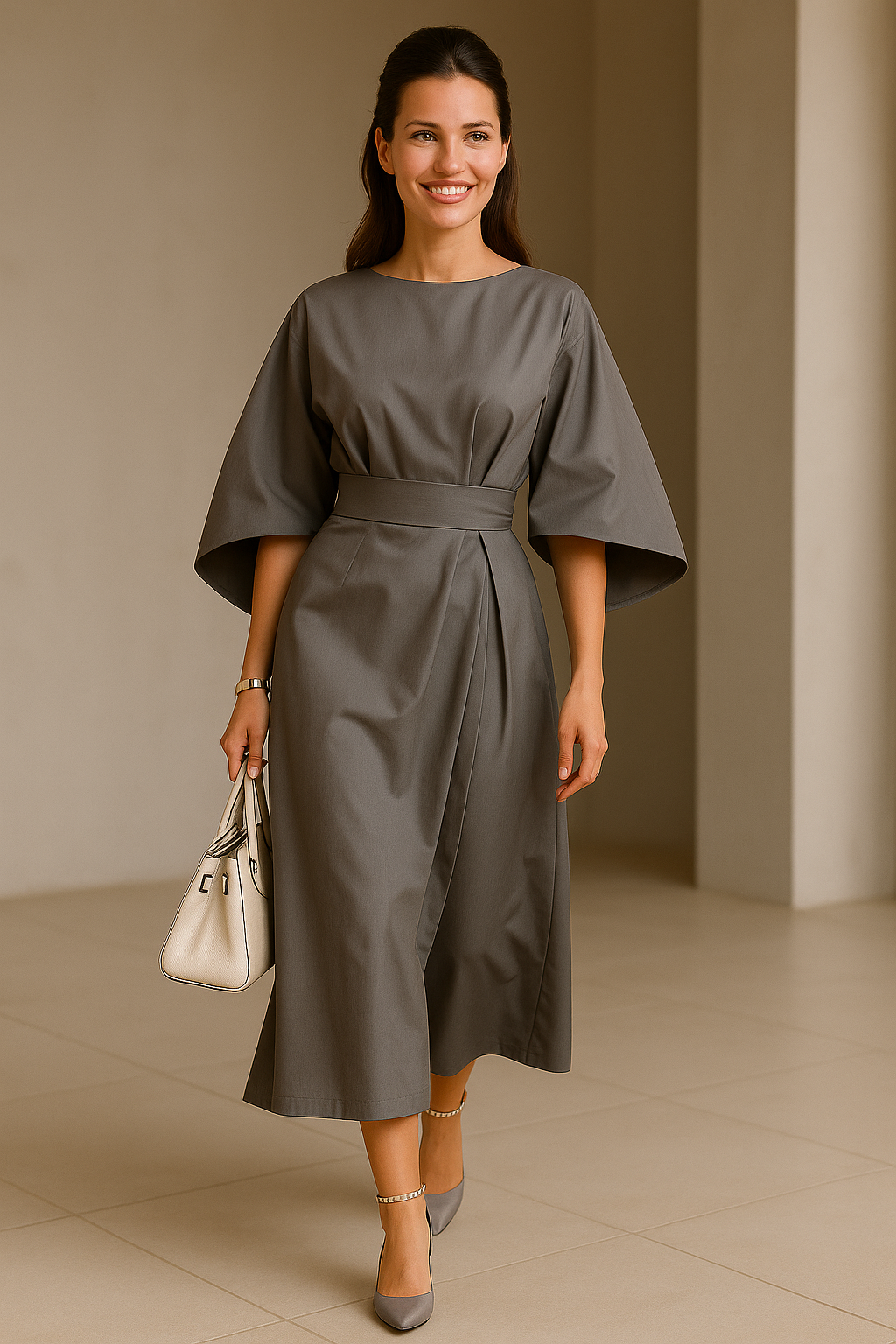 Noir Luxe Kimono Dress